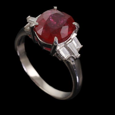 3.23ct Ruby and Diamond Ring - 6