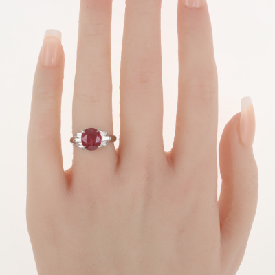 3.23ct Ruby and Diamond Ring - 7