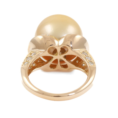 14mm South Sea Pearl & Diamond Ring - 5