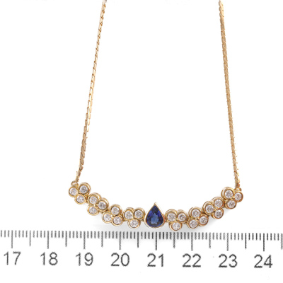 0.64ct Sapphire & Diamond Necklace - 6