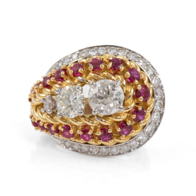 1.25ct Ruby & 1.55ct Diamond Ring