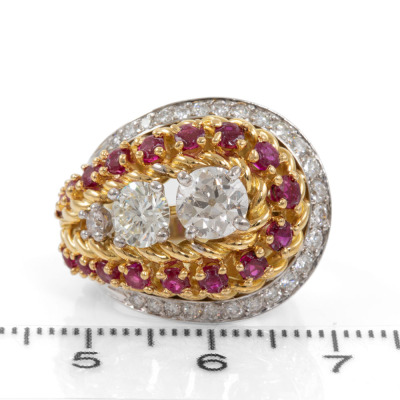 1.25ct Ruby & 1.55ct Diamond Ring - 2