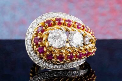 1.25ct Ruby & 1.55ct Diamond Ring - 8