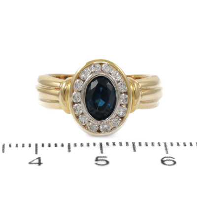 1.03ct Sapphire and Diamond Ring - 2