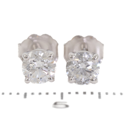 0.83ct Diamond Studs GIA D VVS1 - 2