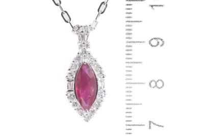 1.51ct Ruby and 0.74ct Diamond Pendant - 3