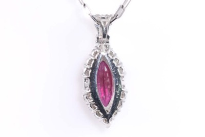 1.51ct Ruby and 0.74ct Diamond Pendant - 4