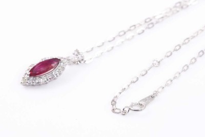 1.51ct Ruby and 0.74ct Diamond Pendant - 6