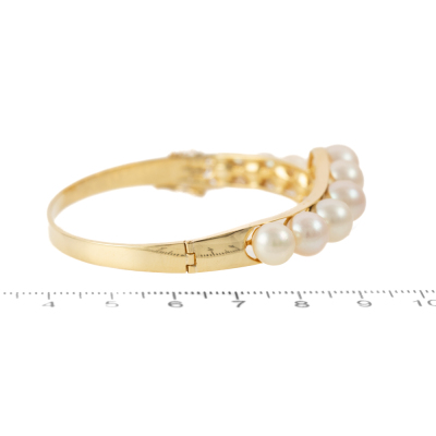 7-7.5mm Culture Pearl Gold Bangle - 2