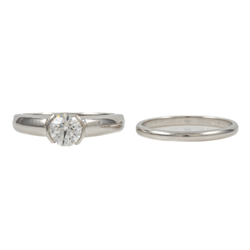 0.90ct Diamond Engagement Set GIA D VVS2