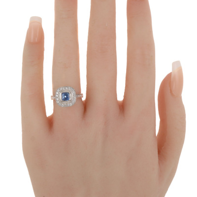 Ceylon Sapphire and Diamond Ring - 3