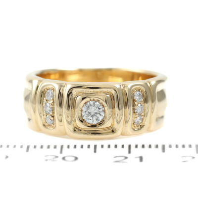 Mens Diamond Gold Ring 11.5g - 2