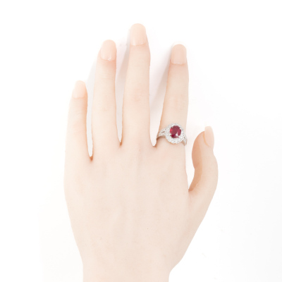 2.51ct Ruby and 0.64ct Diamond Ring - 7