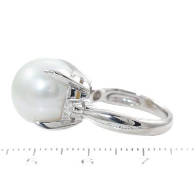 13.6mm South Sea Pearl & Diamond Ring - 2