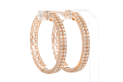 2.04ct Diamond Hoop Earrings