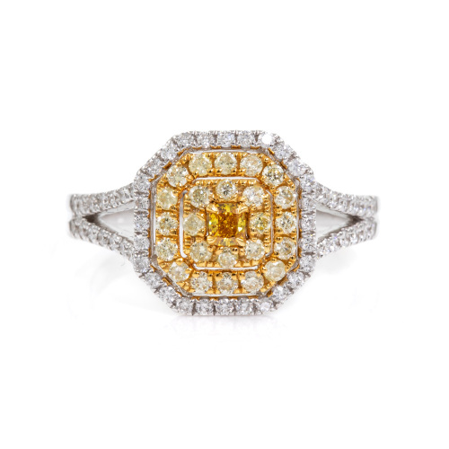 Fancy Orange & Yellow Diamond Dress Ring