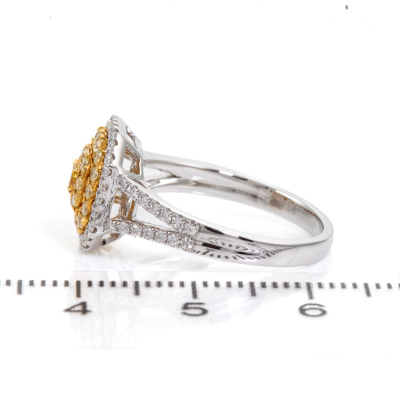 Fancy Orange & Yellow Diamond Dress Ring - 3