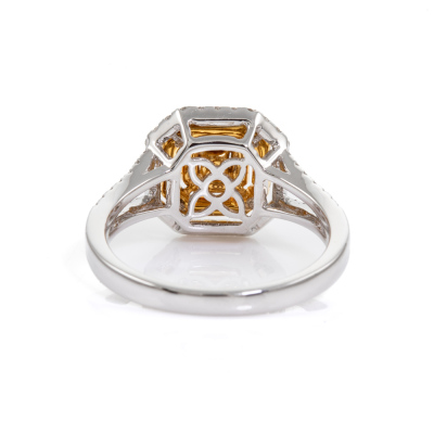 Fancy Orange & Yellow Diamond Dress Ring - 4