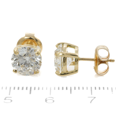 4.02ct Diamond Stud Earrings - 4