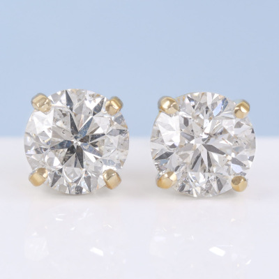 4.02ct Diamond Stud Earrings - 7