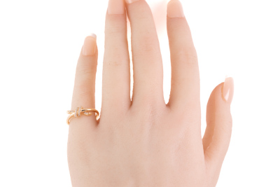 Tiffany Knot Ring, Rose Gold & Diamonds - 7