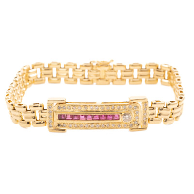 0.79ct Ruby & 0.43ct Diamond Bracelet