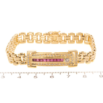 0.79ct Ruby & 0.43ct Diamond Bracelet - 2