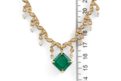 9.03ct Emerald & 5.72ct Diamond Necklace - 3