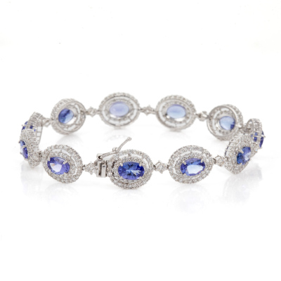 7.73ct Tanzanite and Diamond Bracelet - 3