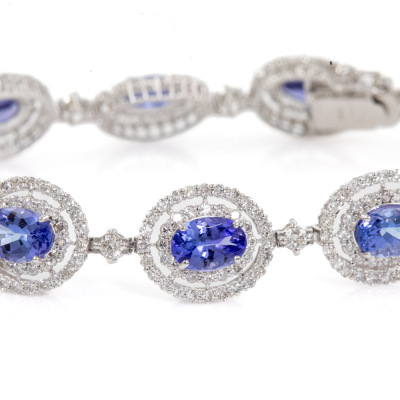 7.73ct Tanzanite and Diamond Bracelet - 5