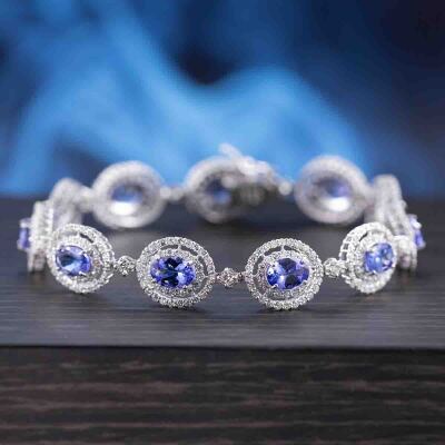 7.73ct Tanzanite and Diamond Bracelet - 6