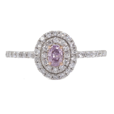 0.14ct Natural Fancy Purple Diamond Ring