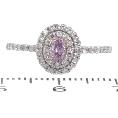 0.14ct Natural Fancy Purple Diamond Ring - 2