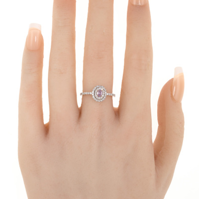 0.14ct Natural Fancy Purple Diamond Ring - 7