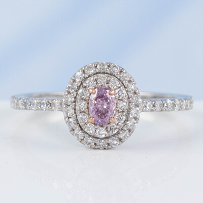 0.14ct Natural Fancy Purple Diamond Ring - 8