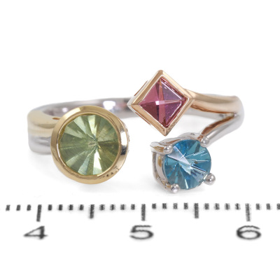 Mixed Multi-coloured Gemstone Ring - 2