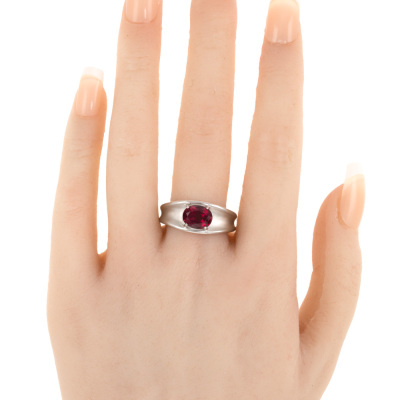 2.14ct Oval Pink Tourmaline Ring - 5