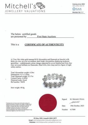 6.24ct Alexandrite & Diamond Bracelet - 4