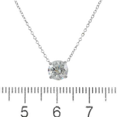 1.00ct Diamond Solitaire Pendant GIA E P1 - 2