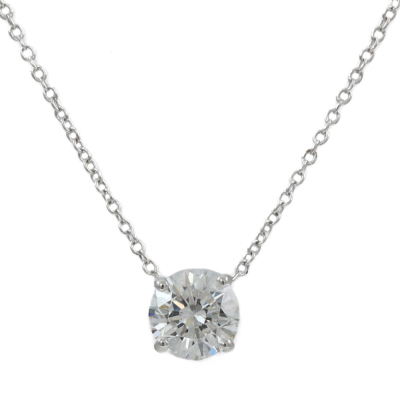 1.00ct Diamond Solitaire Pendant GIA E P1 - 6