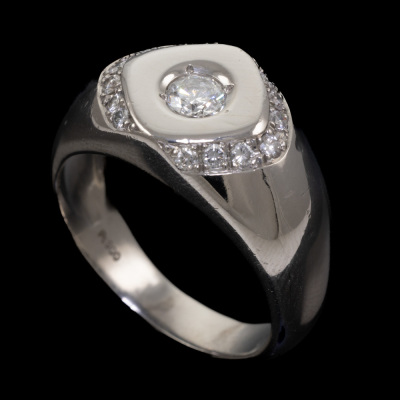 0.58ct Diamond Mens Ring - 5