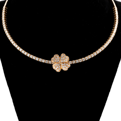 3.00ct Diamond Collar Necklace 18ct Gold