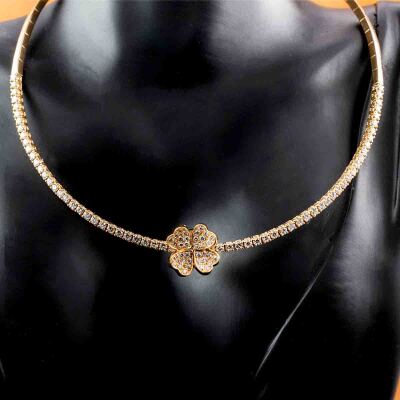 3.00ct Diamond Collar Necklace 18ct Gold - 7