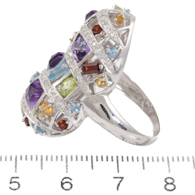 4.78ct Multi-Colour Gemstone Ring - 3