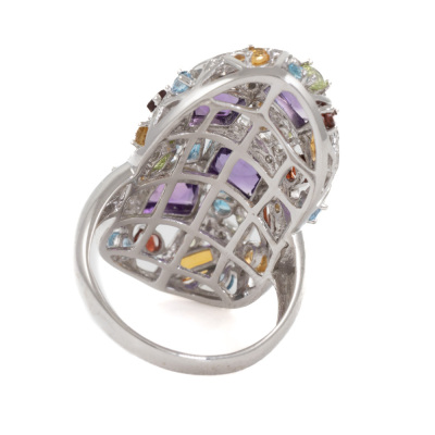 4.78ct Multi-Colour Gemstone Ring - 4