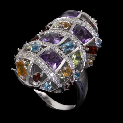 4.78ct Multi-Colour Gemstone Ring - 5