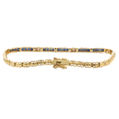 1.20ct Blue Sapphire & Diamond Bracelet - 4