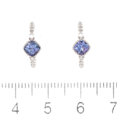 0.64ct Tanzanite and Diamond Earrings - 4