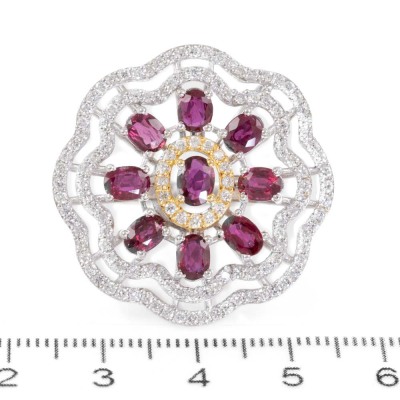 3.50ct Ruby and 1.32ct Diamond Ring - 2