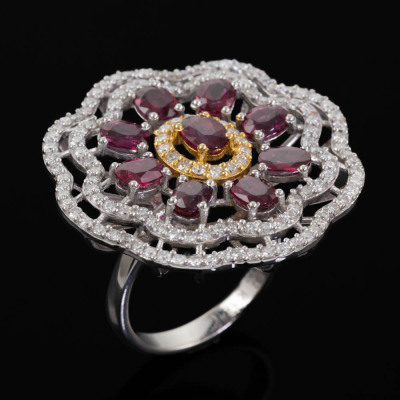 3.50ct Ruby and 1.32ct Diamond Ring - 6